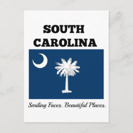 Cartão Postal Bandeira da Carolina do Sul