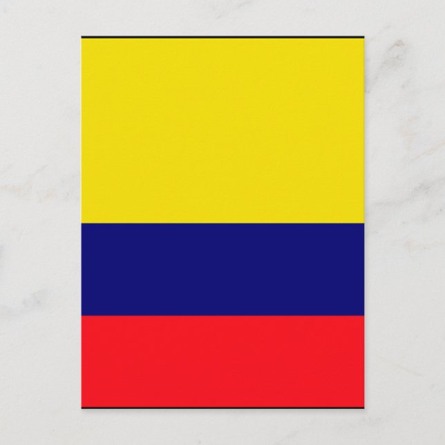 Cartão Postal bandeira da Colômbia (Frente)