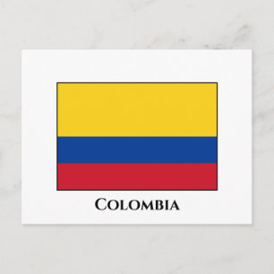 Cartão Postal Bandeira da Colômbia (Colombiano)
