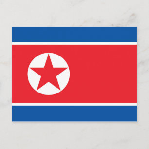 Cartão Postal Bandeira da Coreia do Norte