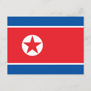 Cartão Postal Bandeira da Coreia do Norte