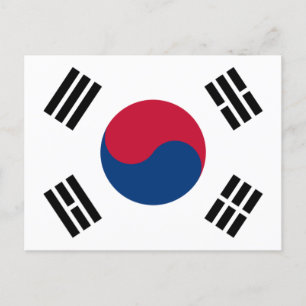 Cartão Postal Bandeira da Coreia do Sul