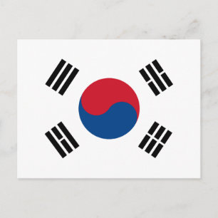 Cartão Postal Bandeira da Coreia do Sul