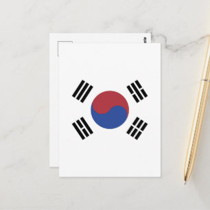 Cartão Postal Bandeira da Coreia do Sul