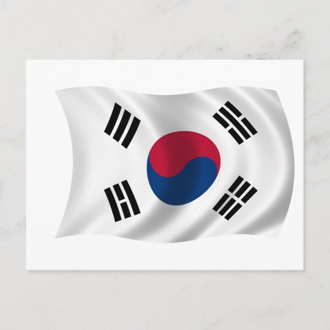 Cartão Postal Bandeira da Coreia do Sul (Frente)