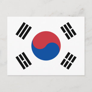 Cartão Postal Bandeira da Coreia do Sul (ROK)