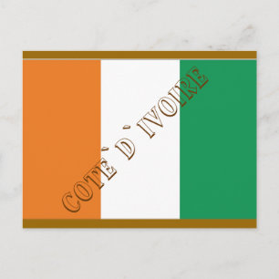 Cartão Postal Bandeira da Costa do Marfim