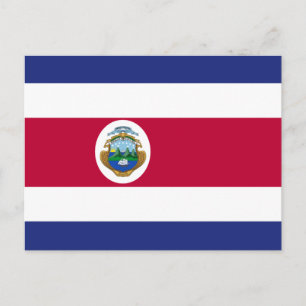 Cartão Postal Bandeira da Costa Rica
