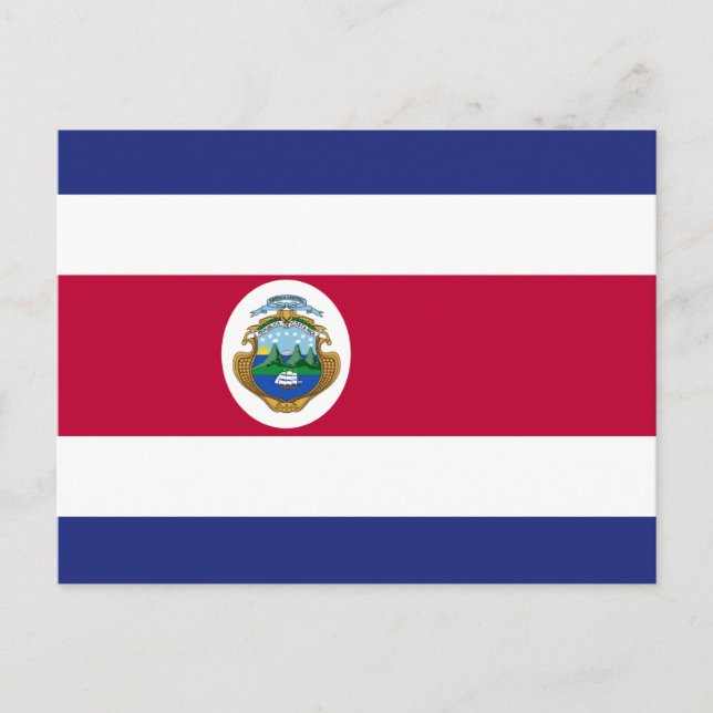 Cartão Postal Bandeira da Costa Rica (Frente)