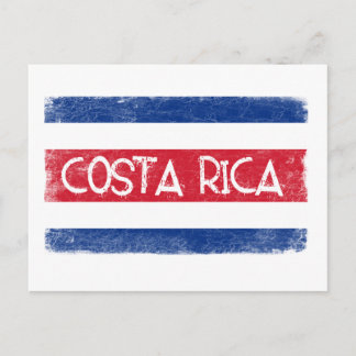 Cartão Postal bandeira da Costa Rica