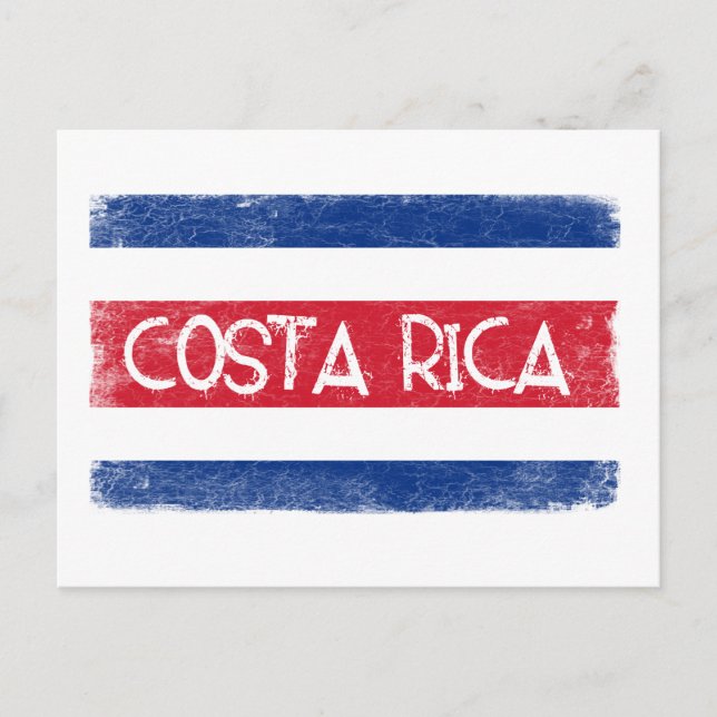 Cartão Postal bandeira da Costa Rica (Frente)