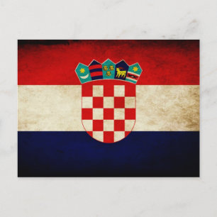 Cartão Postal Bandeira da Croácia