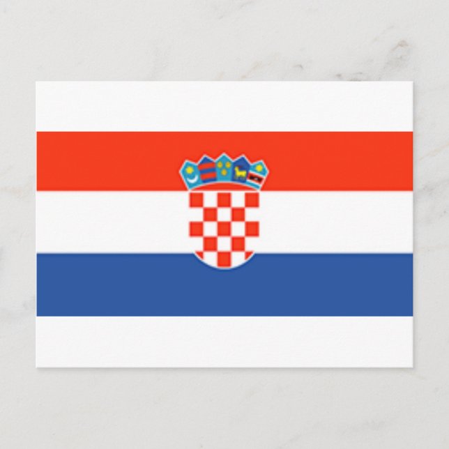 Cartão Postal Bandeira da Croácia (Frente)
