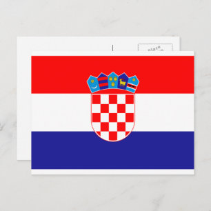 Cartão Postal Bandeira da Croácia