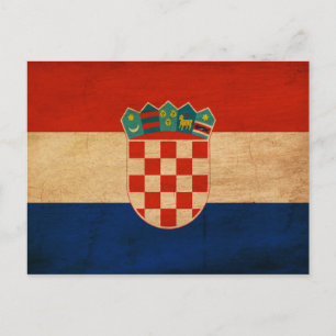Cartão Postal Bandeira da Croácia