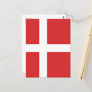 Cartão Postal Bandeira da Dinamarca