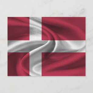 Cartão Postal Bandeira da Dinamarca