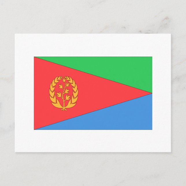Cartão Postal Bandeira da Eritreia (Frente)