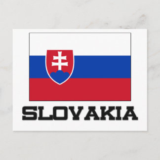Cartão Postal Bandeira da Eslováquia