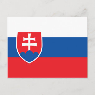 Cartão Postal Bandeira da Eslováquia