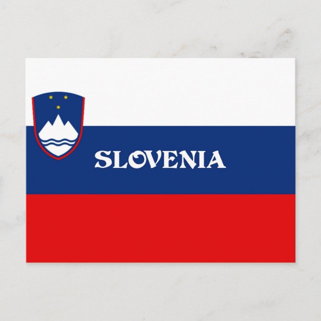Cartão Postal Bandeira da Eslovênia (Frente)