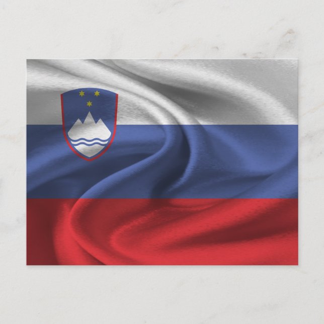 Cartão Postal Bandeira da Eslovênia (Frente)