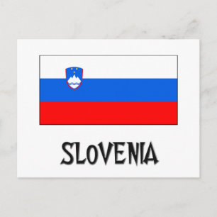 Cartão Postal Bandeira da Eslovênia