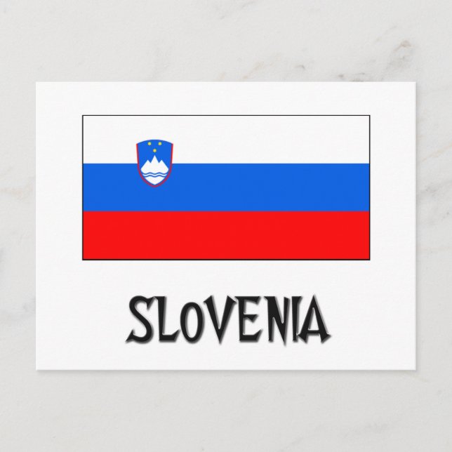 Cartão Postal Bandeira da Eslovênia (Frente)