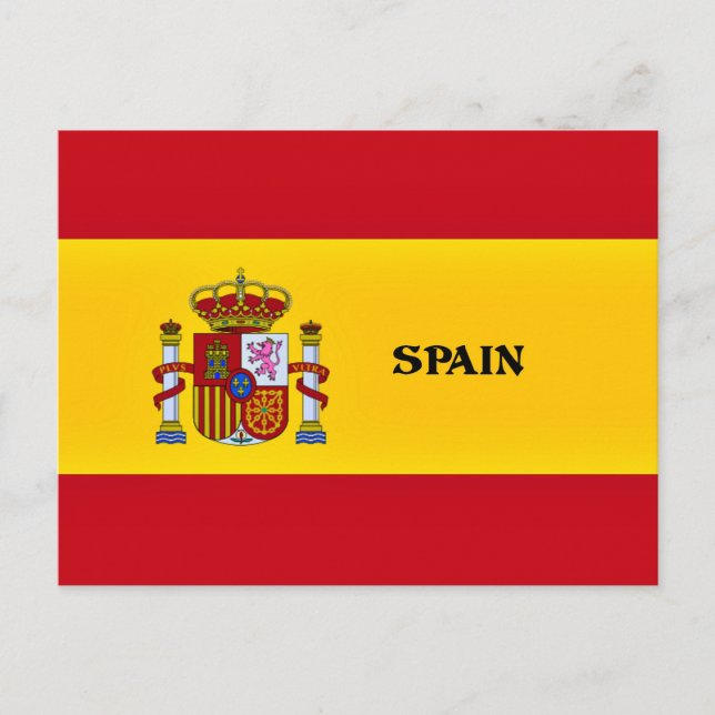 Cartão Postal Bandeira da Espanha (Frente)