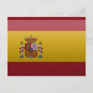 Cartão Postal Bandeira da Espanha.