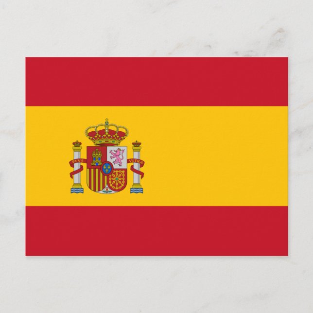 Cartão Postal Bandeira da Espanha (Frente)