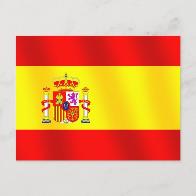 Cartão Postal Bandeira da Espanha para espanhóis em todo o mundo (Frente)