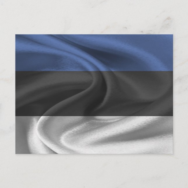 Cartão Postal Bandeira da Estônia (Frente)