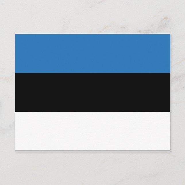Cartão Postal Bandeira da Estônia (Frente)