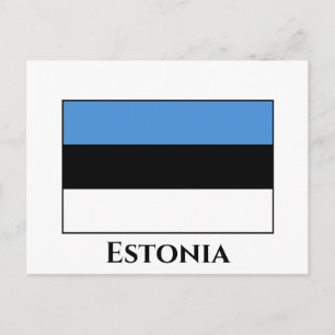 Cartão Postal Bandeira da Estônia (Estônia)