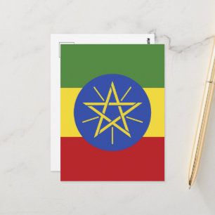 Cartão Postal Bandeira da Etiópia