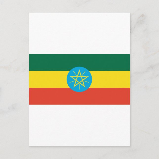 Cartão Postal Bandeira da Etiópia (Frente)