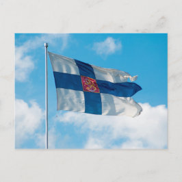 Cartão Postal Bandeira da Finlândia