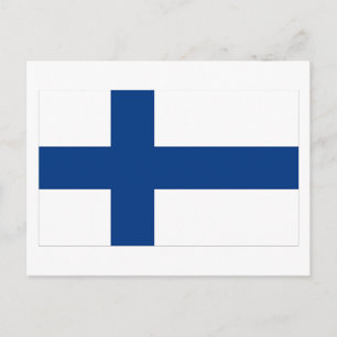 Cartão Postal Bandeira da Finlândia