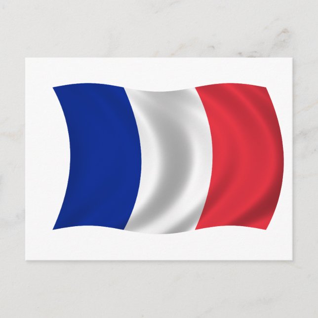 Cartão Postal Bandeira da França (Frente)