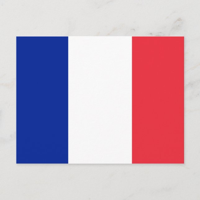 Cartão postal Bandeira da França (Frente)
