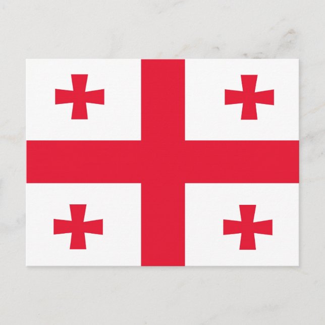 Cartão Postal bandeira da Geórgia (Frente)