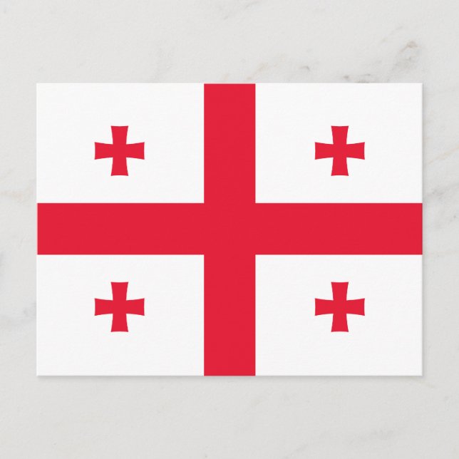 Cartão Postal Bandeira da Geórgia (Frente)