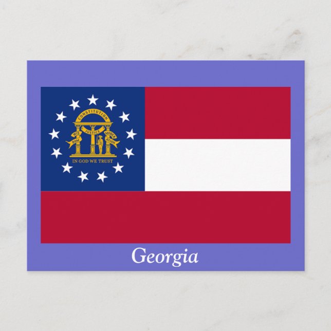 Cartão Postal Bandeira da Geórgia (Frente)