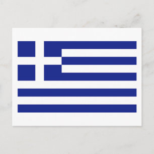 Cartão Postal Bandeira da Grécia