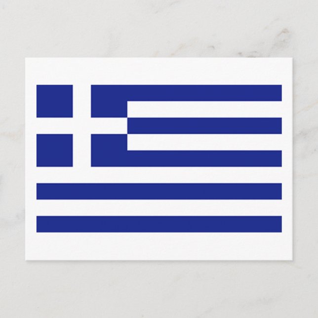 Cartão Postal Bandeira da Grécia (Frente)