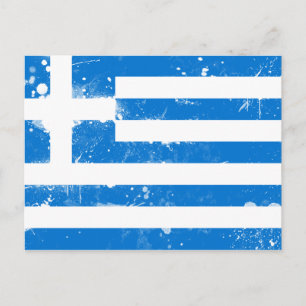 Cartão Postal Bandeira da Grécia