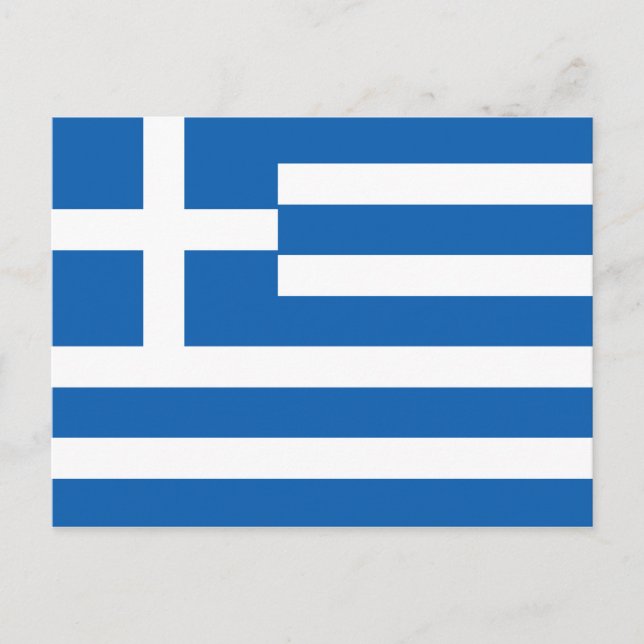 Cartão Postal Bandeira da Grécia (Frente)
