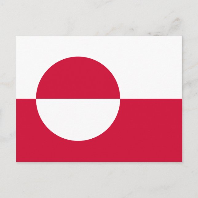 Cartão Postal Bandeira da Gronelândia (Frente)