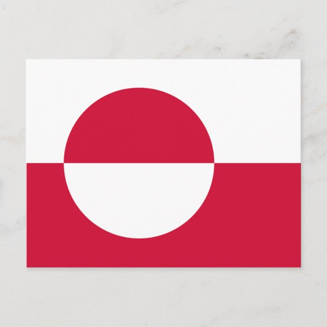 Cartão Postal Bandeira da Gronelândia (Frente)